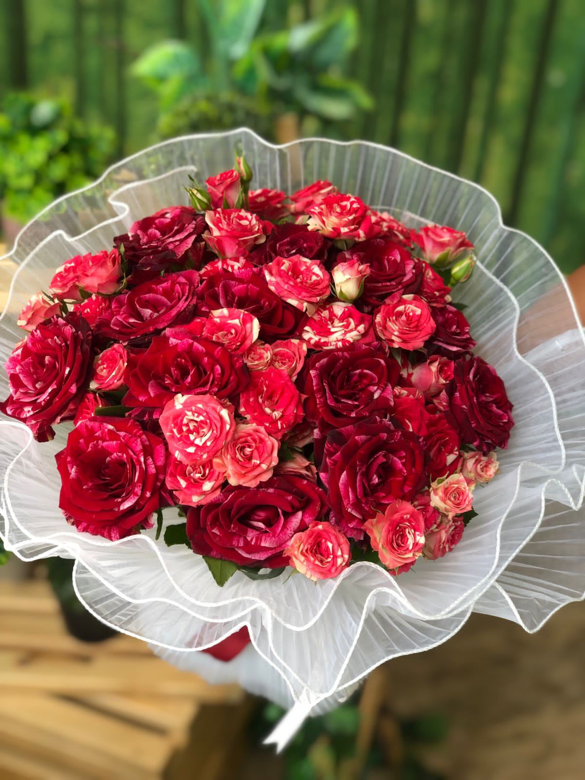 باقة جوري احمر 