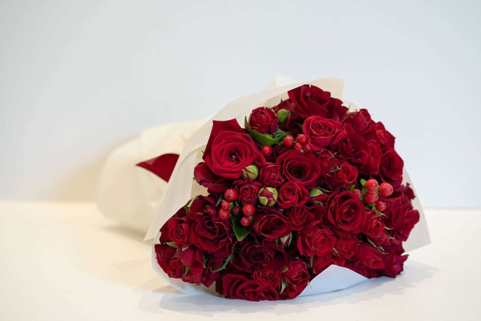 بوكيه روز أحمر 